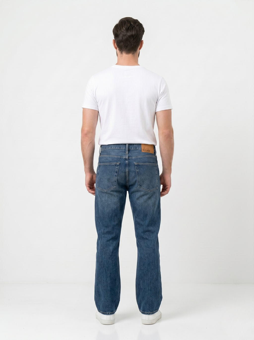 Blue Faded Bootcut Jeans