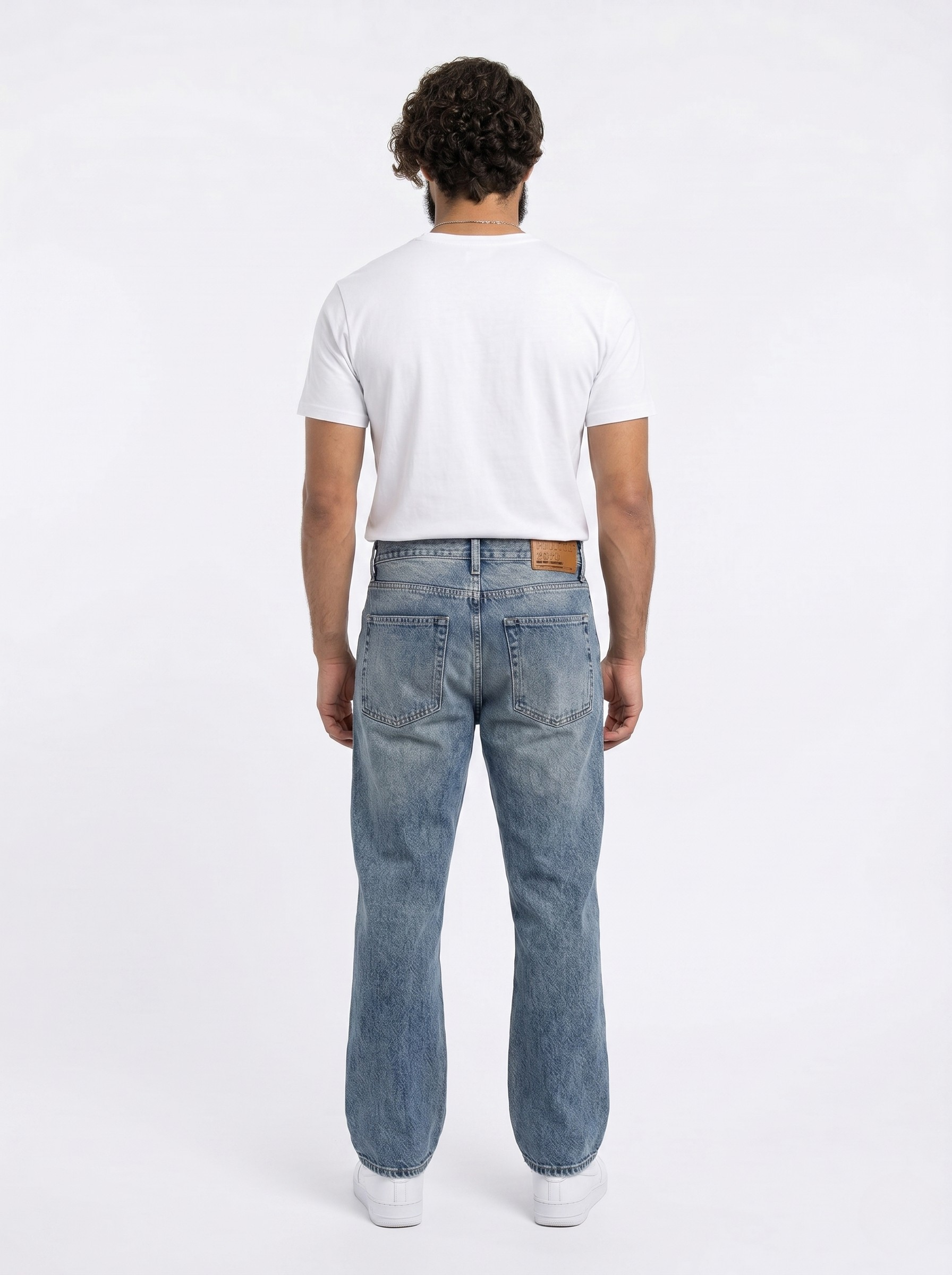 Washed Blue Bootcut Jeans