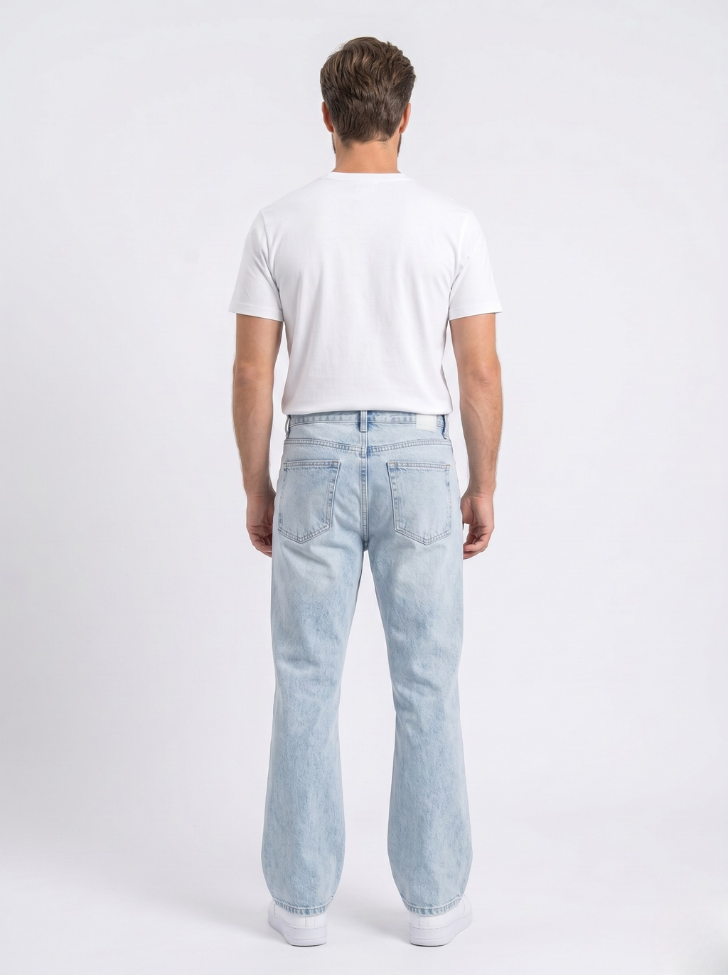 Washed Light Blue Bootcut Jeans