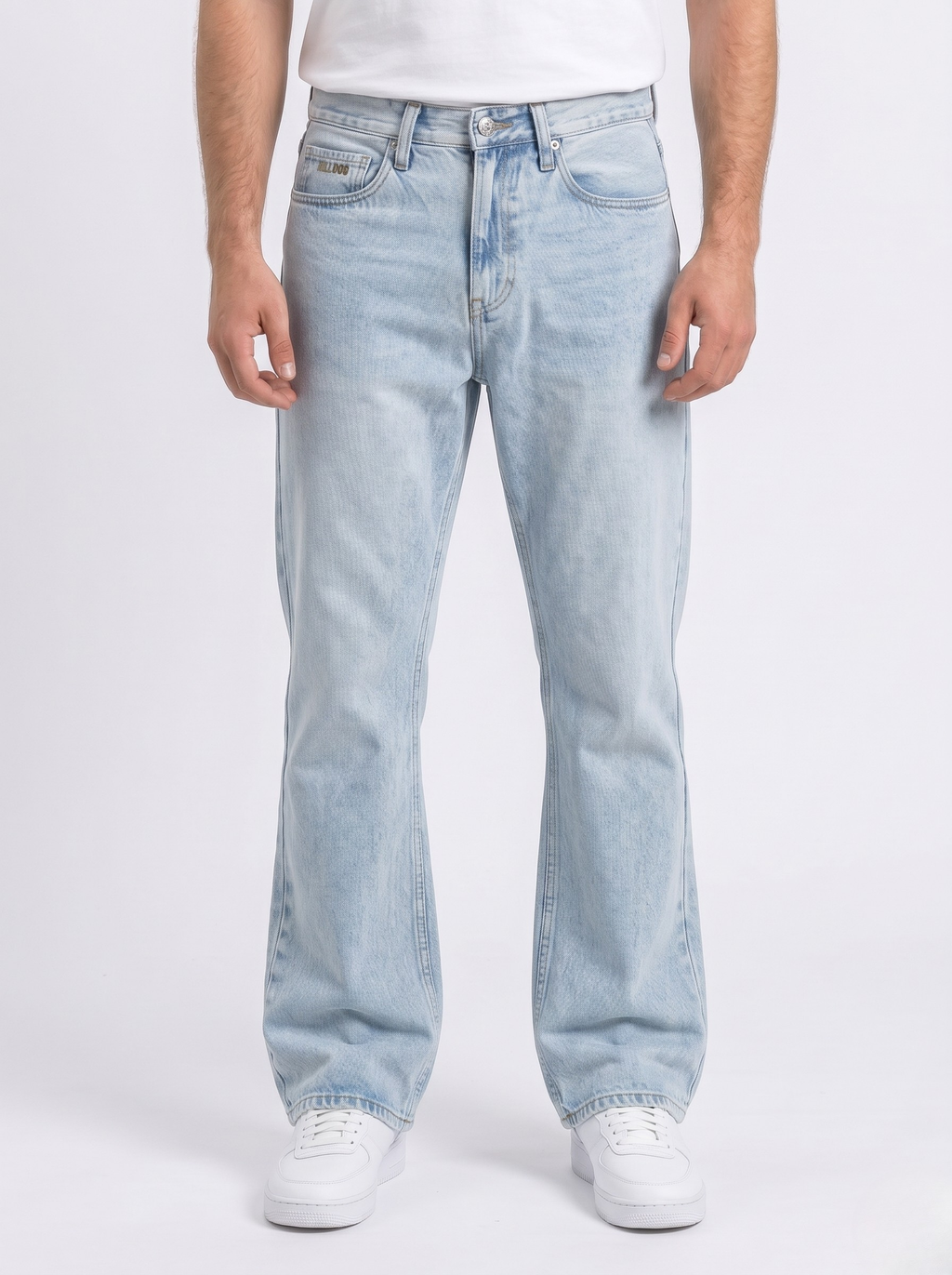 Washed Light Blue Bootcut Jeans