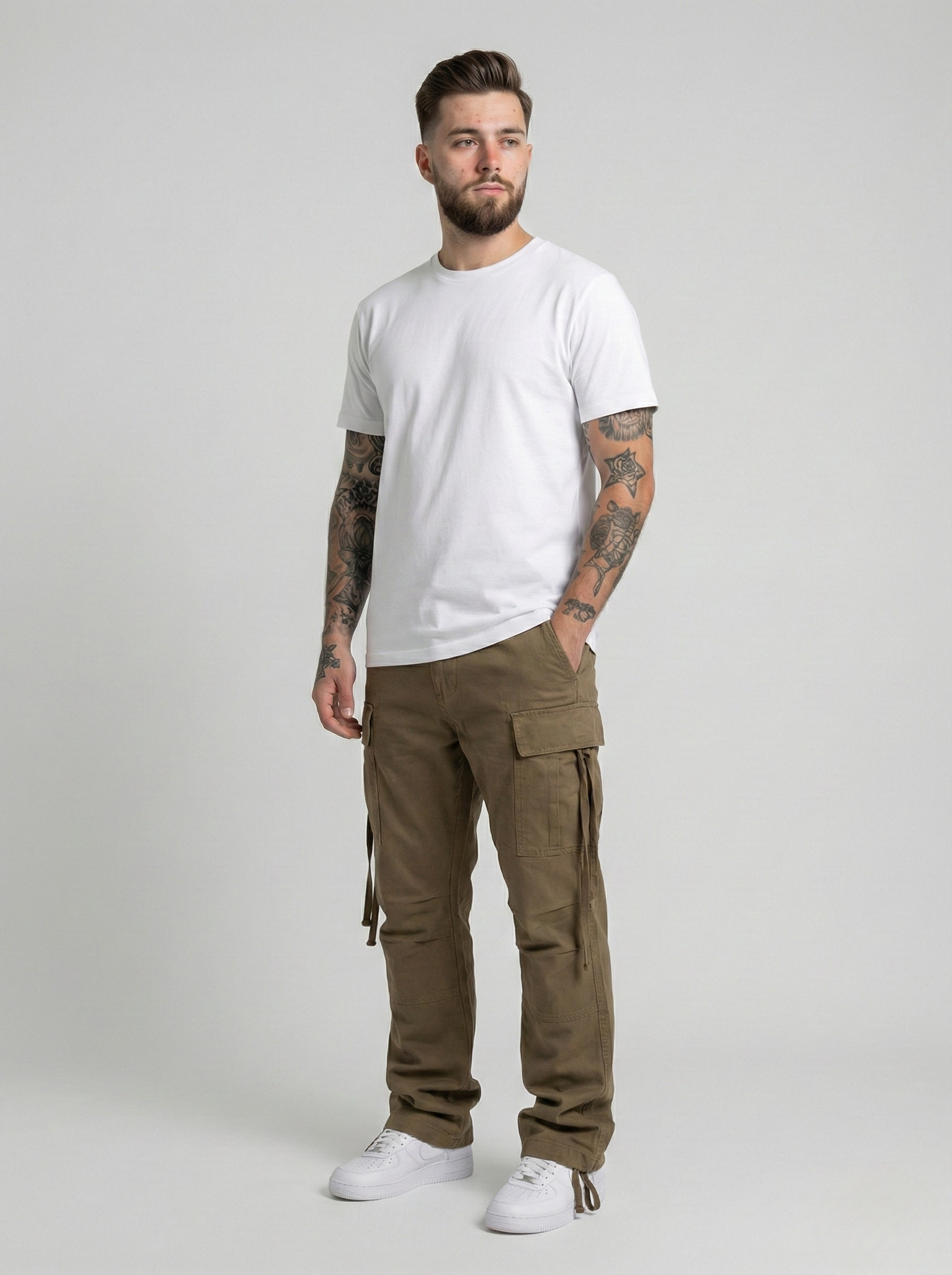 Tan Beige Cargo Pants