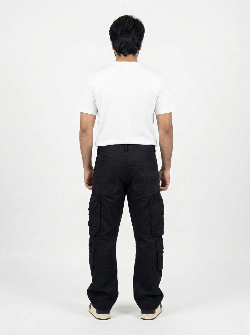 Black Bootcut Cargo Pants