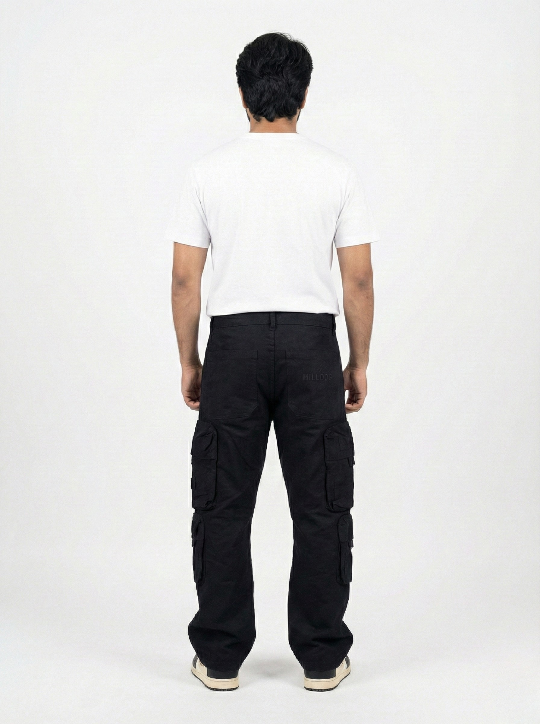 Black Bootcut Cargo Pants