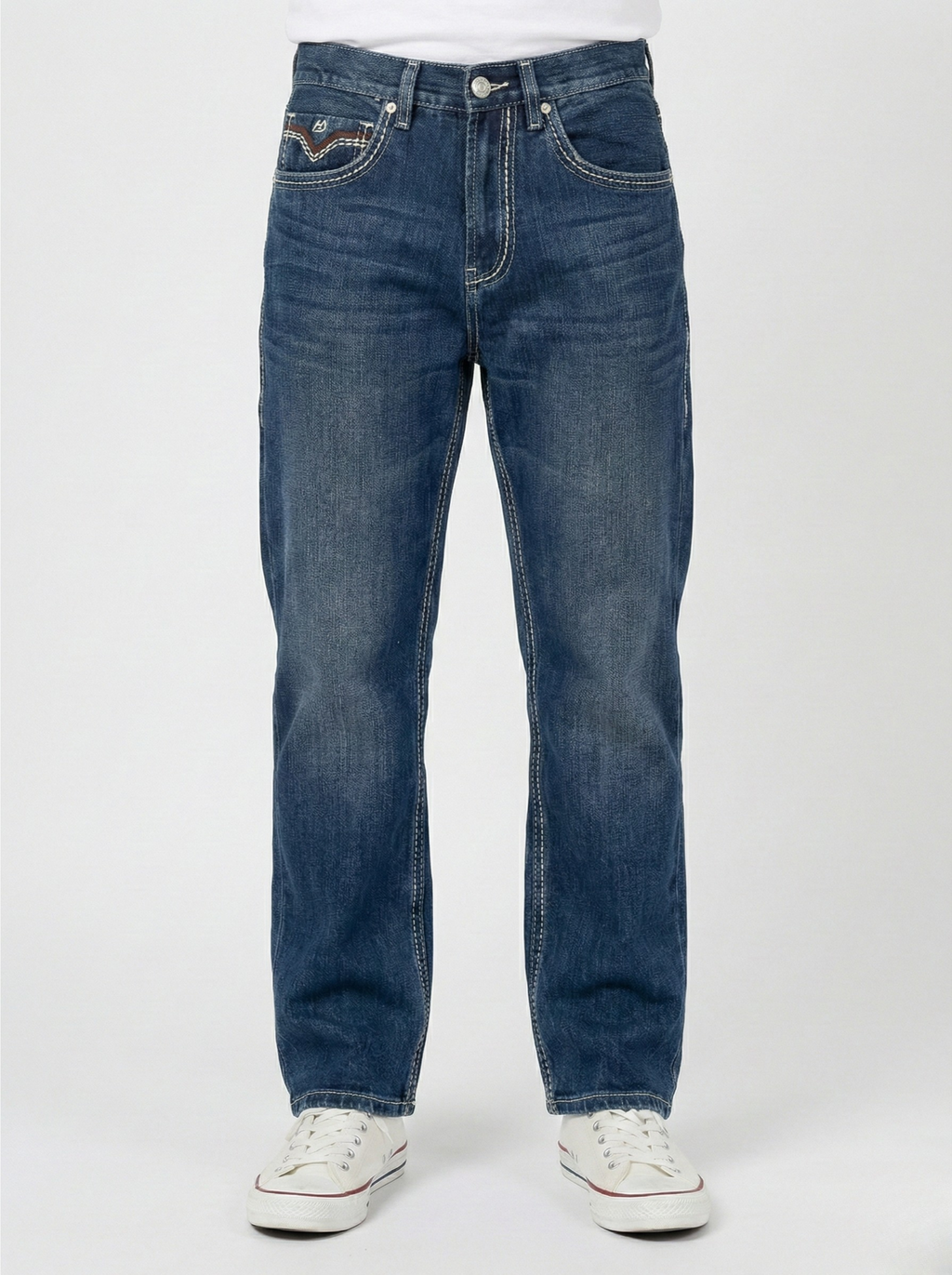 Blue Straight-Fit Jeans