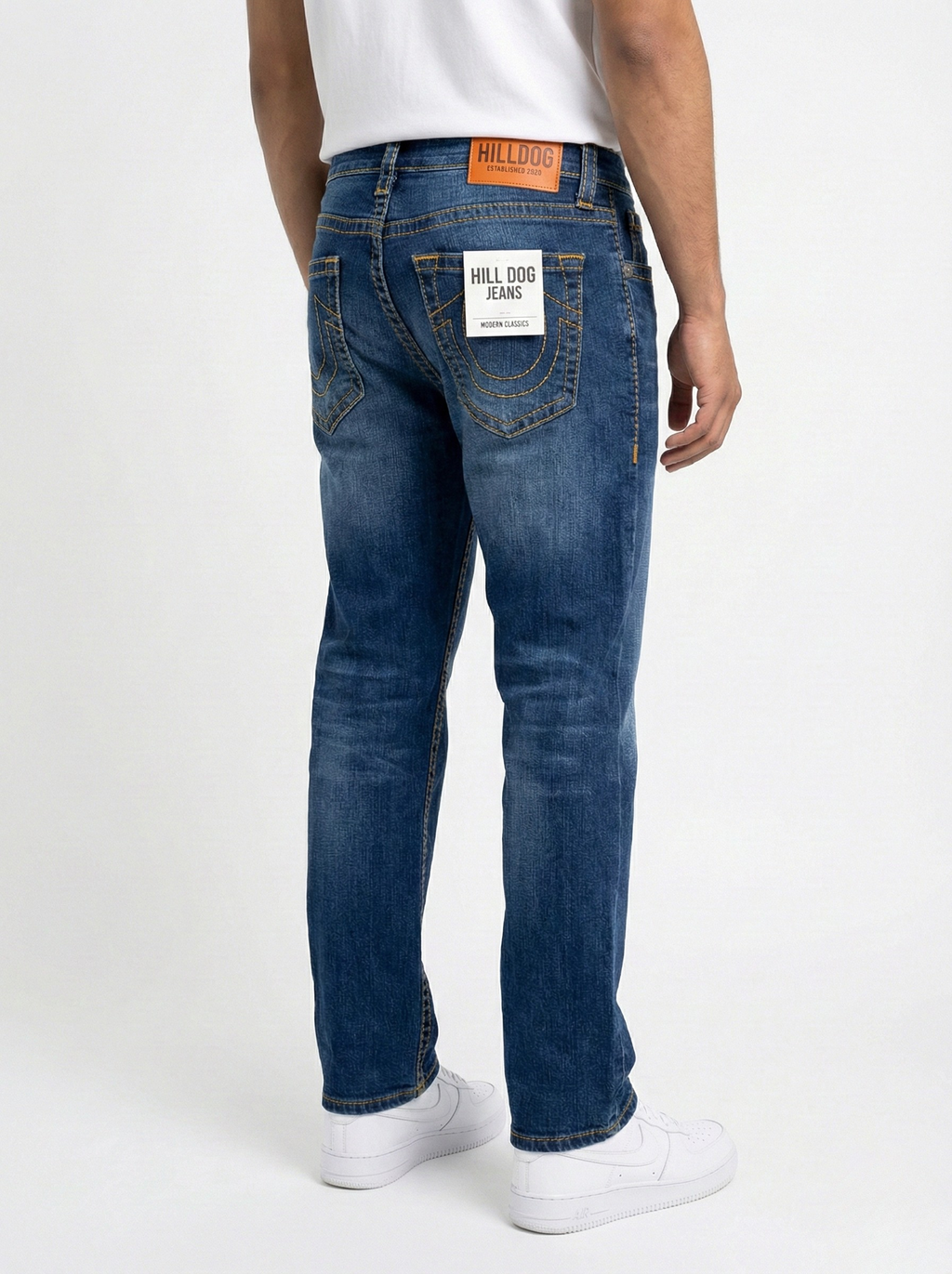 Dark Blue Straight-Fit Jeans