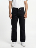 Black Straight-Fit Stretchable Jeans