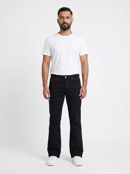 Black Bootcut Stretchable Jeans