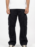 Black Bootcut Cargo Pants