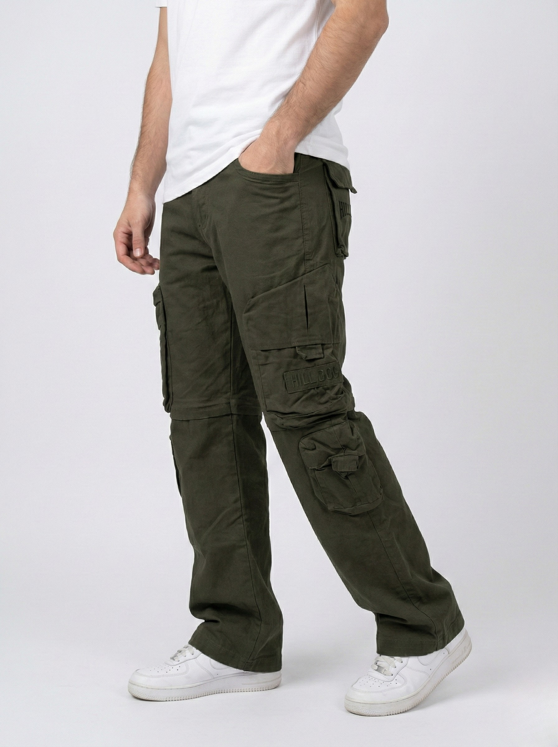 Dark Olive Cargo Pants