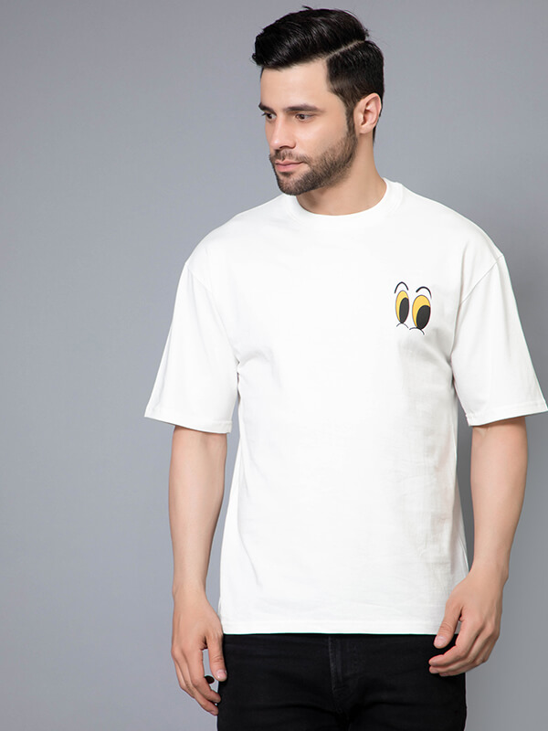 Hd white eye oversized Tshirt