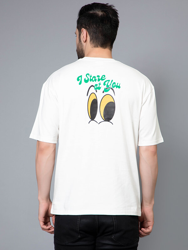 Hd white eye oversized Tshirt
